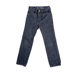GAP KIDS Black Stone Wash Straight Jeans Boys Size 10 Slim